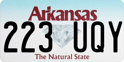 AR license plate 223UQY