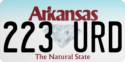 AR license plate 223URD