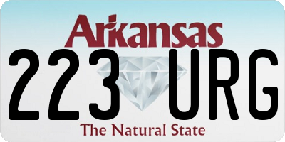 AR license plate 223URG
