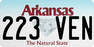 AR license plate 223VEN