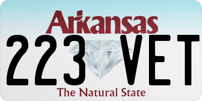 AR license plate 223VET