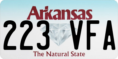 AR license plate 223VFA