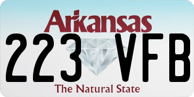 AR license plate 223VFB