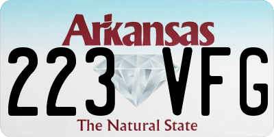 AR license plate 223VFG