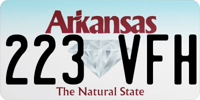 AR license plate 223VFH