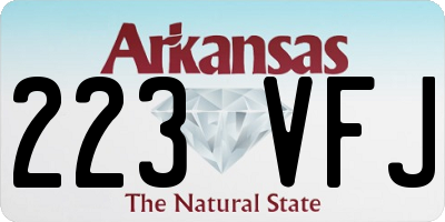 AR license plate 223VFJ