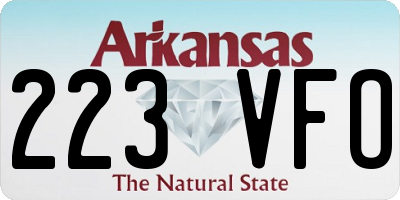 AR license plate 223VFO