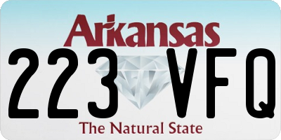 AR license plate 223VFQ