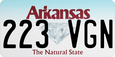 AR license plate 223VGN