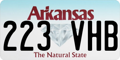 AR license plate 223VHB