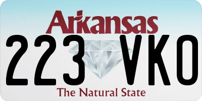 AR license plate 223VKO