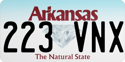AR license plate 223VNX