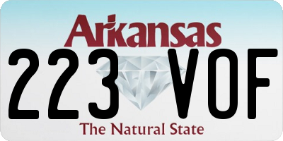 AR license plate 223VOF