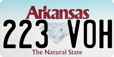 AR license plate 223VOH