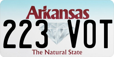 AR license plate 223VOT