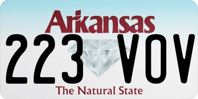 AR license plate 223VOV