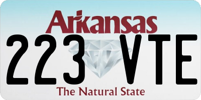 AR license plate 223VTE