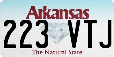 AR license plate 223VTJ