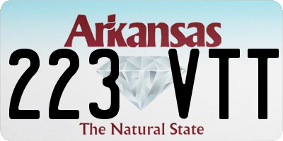 AR license plate 223VTT