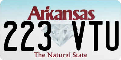 AR license plate 223VTU