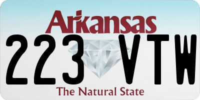 AR license plate 223VTW