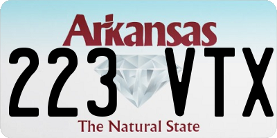 AR license plate 223VTX