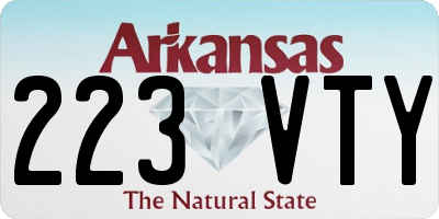 AR license plate 223VTY