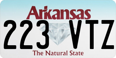 AR license plate 223VTZ