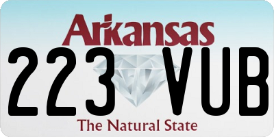 AR license plate 223VUB
