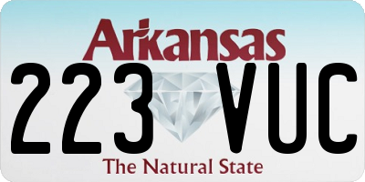 AR license plate 223VUC