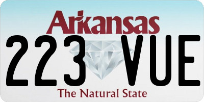 AR license plate 223VUE