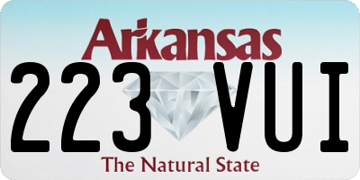 AR license plate 223VUI