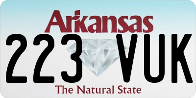 AR license plate 223VUK