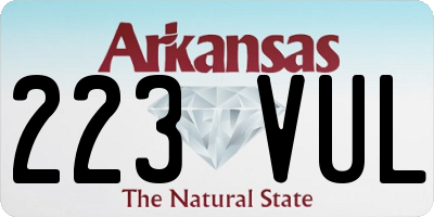 AR license plate 223VUL