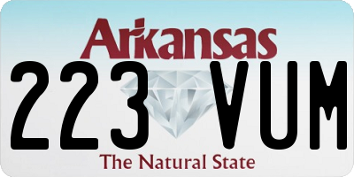 AR license plate 223VUM