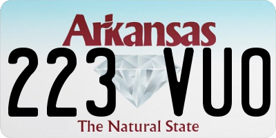 AR license plate 223VUO