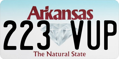 AR license plate 223VUP