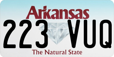 AR license plate 223VUQ