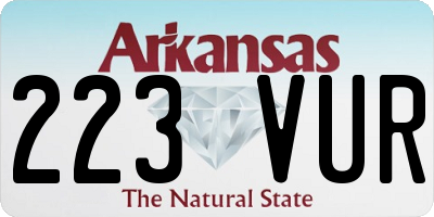 AR license plate 223VUR
