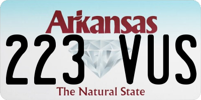 AR license plate 223VUS