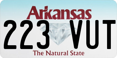 AR license plate 223VUT