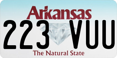 AR license plate 223VUU