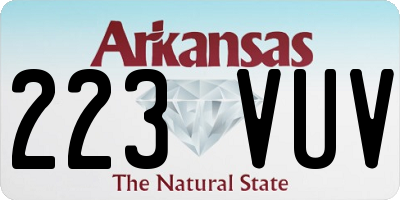 AR license plate 223VUV
