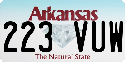 AR license plate 223VUW