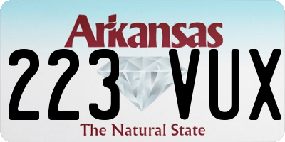 AR license plate 223VUX