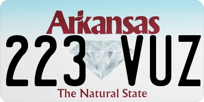 AR license plate 223VUZ