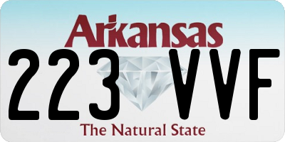 AR license plate 223VVF