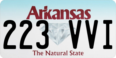 AR license plate 223VVI