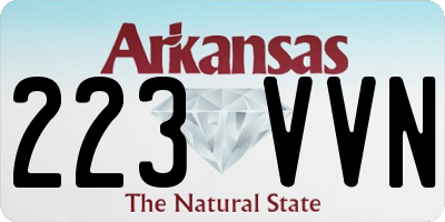 AR license plate 223VVN