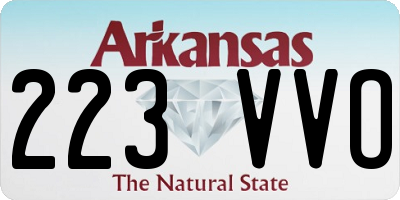 AR license plate 223VVO